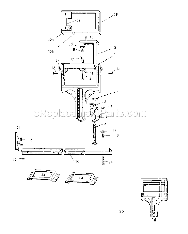 Unit Parts Diagram and Parts List for 2564TEMPLATE  Craftsman Router