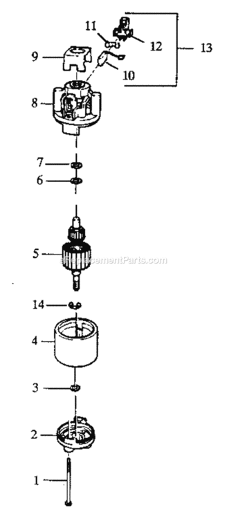 Page B Diagram and Parts List for 257780300  Craftsman Leaf Blower / Vacuum