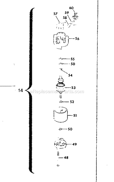 Page C Diagram and Parts List for 257796040  Craftsman Trimmer