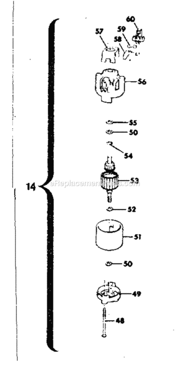 Page B Diagram and Parts List for 257796041  Craftsman Trimmer