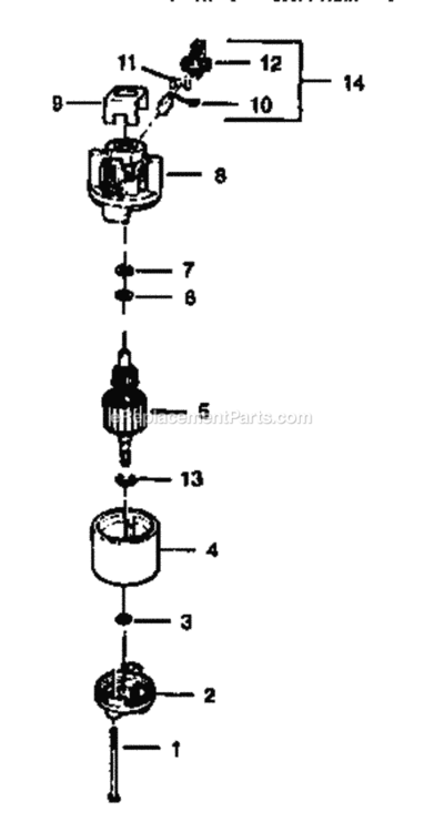 Page B Diagram and Parts List for 257796352  Craftsman Leaf Blower / Vacuum