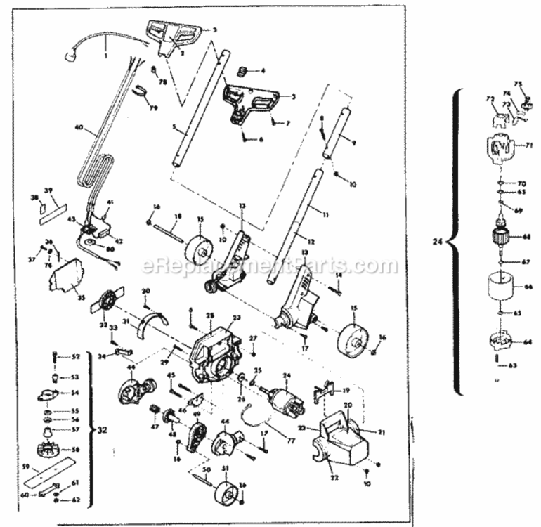 Page A Diagram and Parts List for 257796421  Craftsman Edger