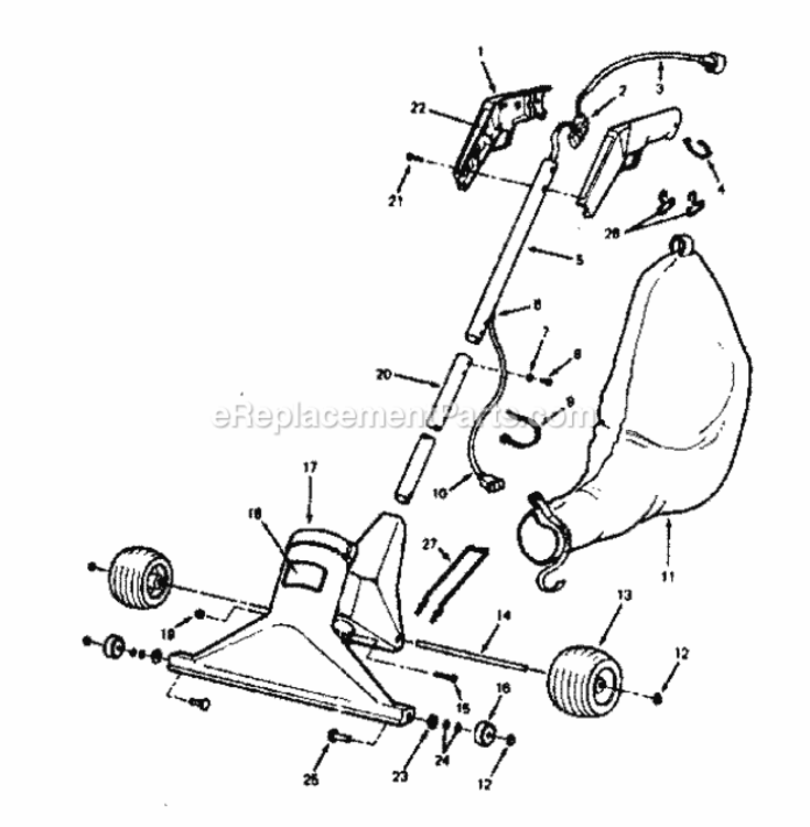 Page A Diagram and Parts List for 257798890  Craftsman Chipper Shredder
