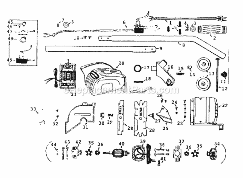 Page A Diagram and Parts List for 25785782  Craftsman Edger