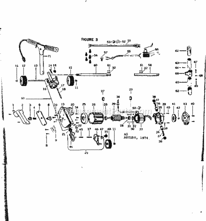 Page A Diagram and Parts List for 25785794  Craftsman Edger