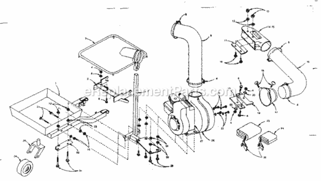 Page A Diagram and Parts List for 2582646  Craftsman Leaf Blower / Vacuum