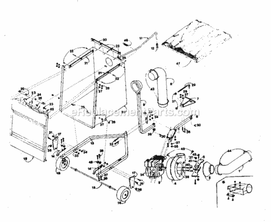 Page A Diagram and Parts List for 25826502  Craftsman Leaf Blower / Vacuum