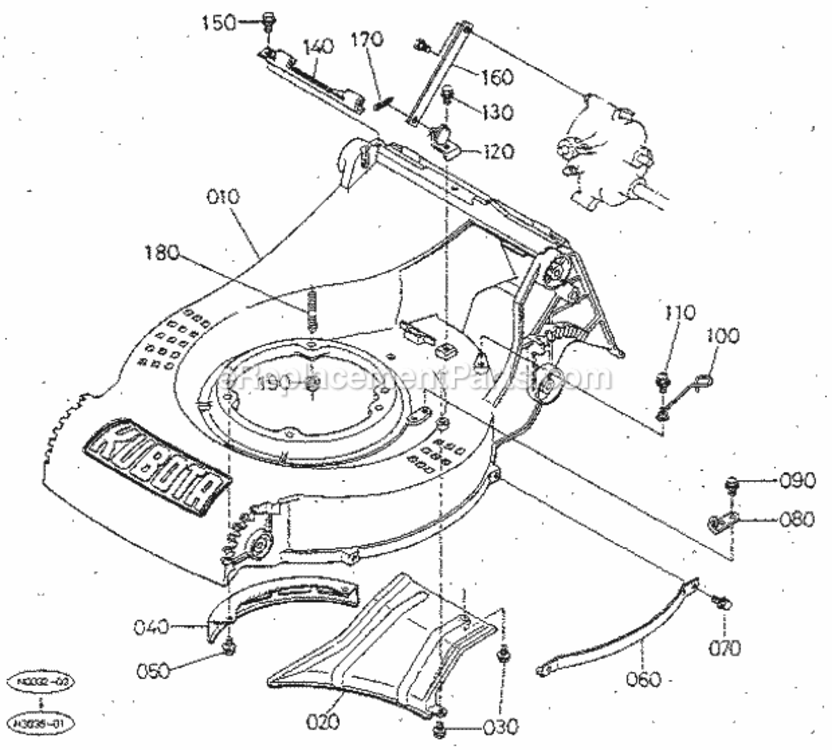 Page N Diagram and Parts List for 25962  Craftsman Lawn Mower
