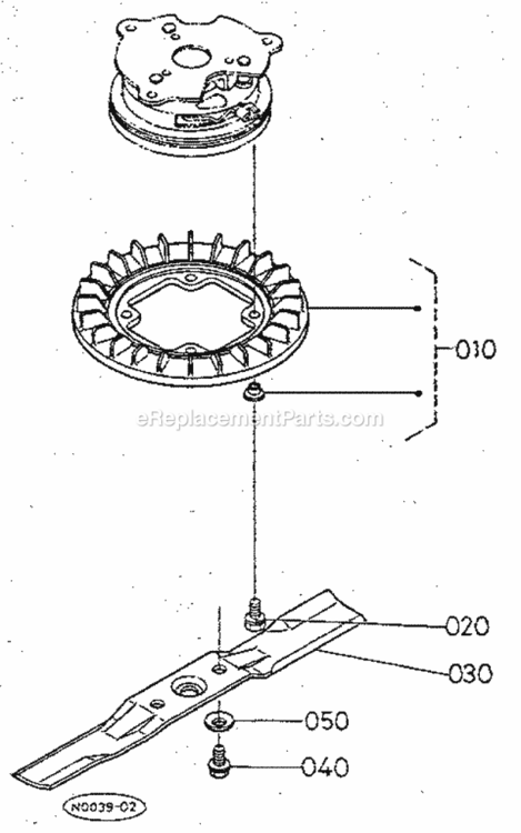 Page T Diagram and Parts List for 25962  Craftsman Lawn Mower