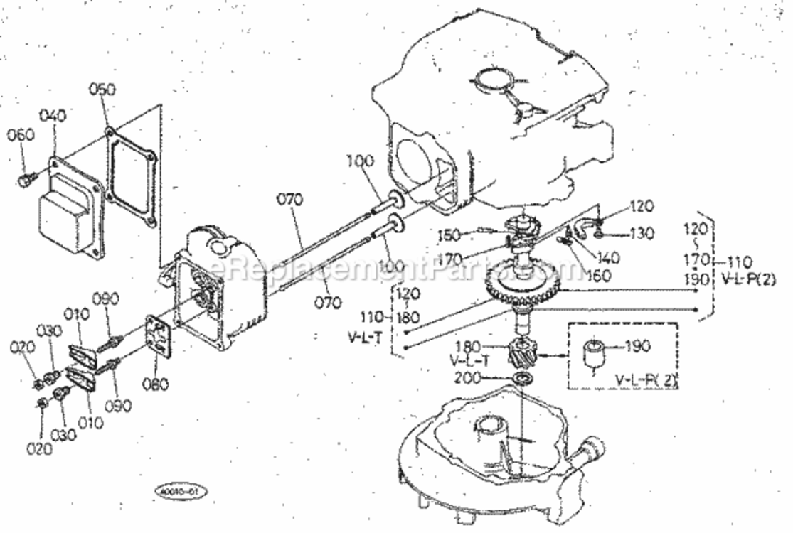 Page D Diagram and Parts List for 25962  Craftsman Lawn Mower
