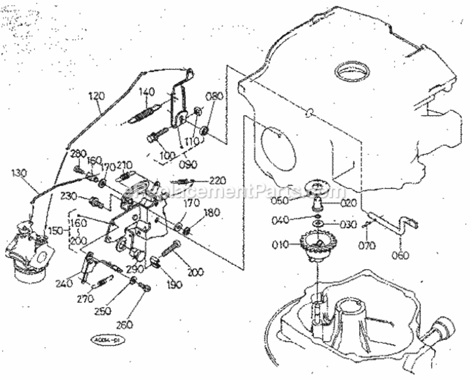 Page H Diagram and Parts List for 25962  Craftsman Lawn Mower