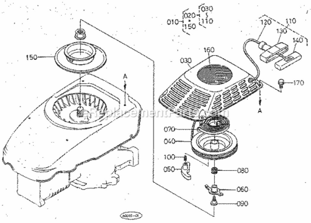 Page I Diagram and Parts List for 25962  Craftsman Lawn Mower