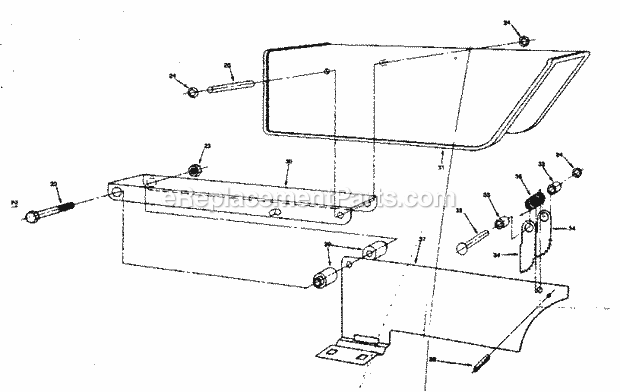 Guard Assembly Diagram and Parts List for 25965  Craftsman Table Saw