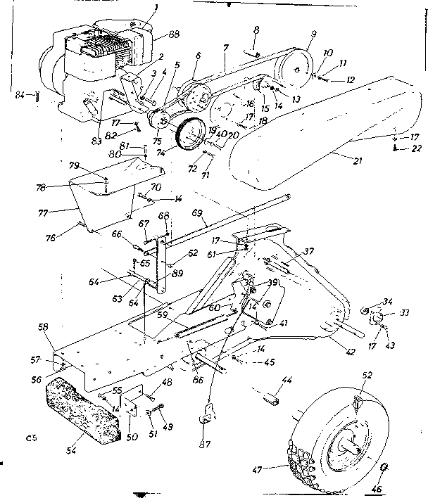 Engine Diagram and Parts List for 247299770  Craftsman Tiller