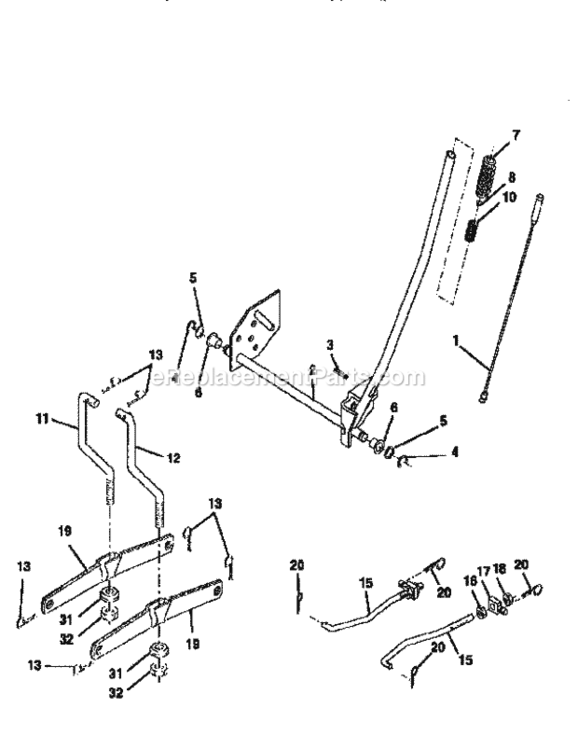 Page I Diagram and Parts List for 25990  Craftsman Lawn Tractor