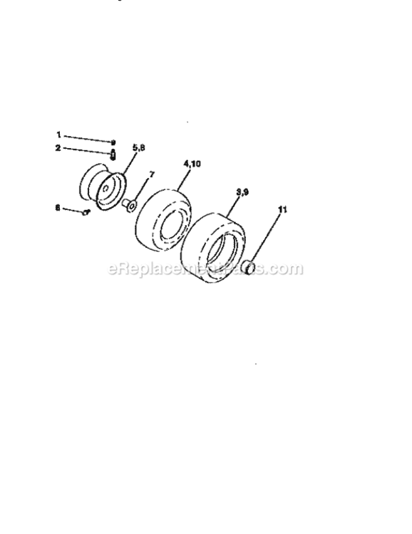Page G Diagram and Parts List for 25993  Craftsman Lawn Tractor