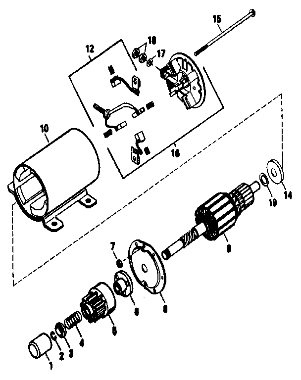 Starter Motor No. 35763a Diagram and Parts List for 143436042  Craftsman Engine