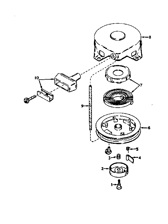 Rewind Starter No. 590420 Diagram and Parts List for 143561062  Craftsman Engine