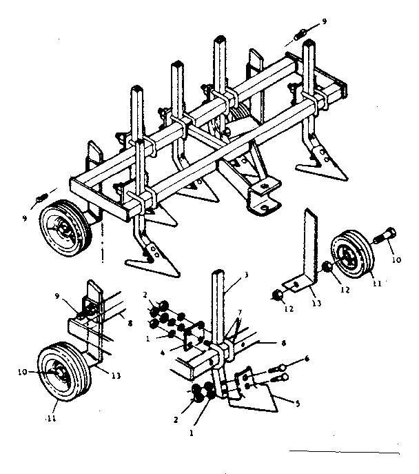 Replacement Parts Diagram and Parts List for 917253042  Craftsman Tiller