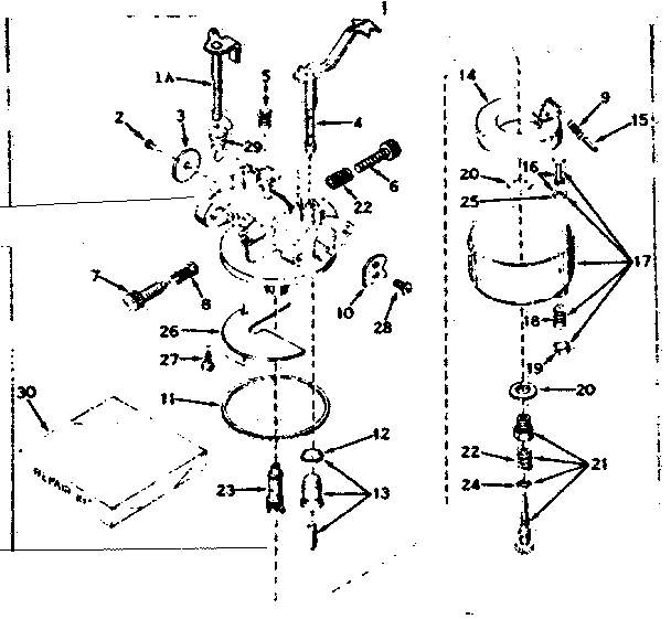 Carburetor Diagram and Parts List for 143557062  Craftsman Engine