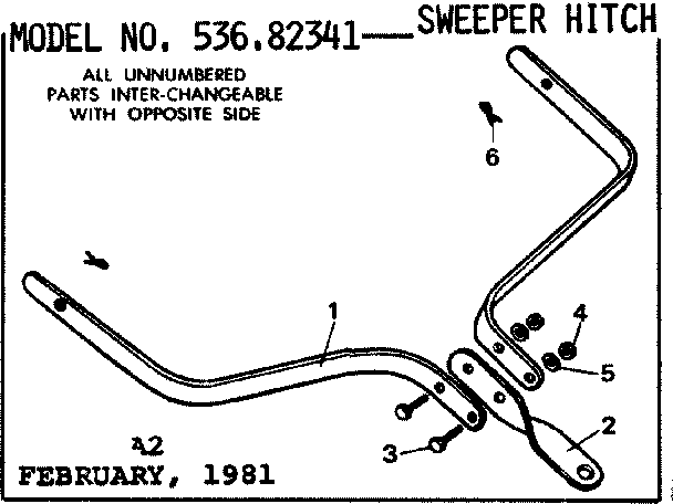 Replacement Parts Diagram and Parts List for 53682341  Craftsman Lawn Tractor