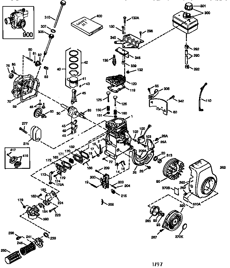 Engine (71/143) 143.973503 Diagram and Parts List for 143973503  Craftsman Engine