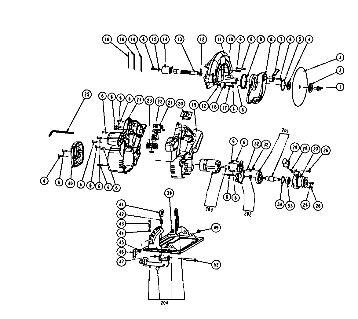 Circular Saw Diagram and Parts List for 32031024  Craftsman Circular Saw