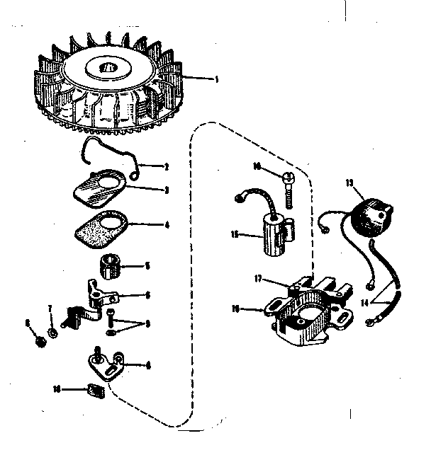 Magneto (phelon F-3220-g) Diagram and Parts List for 143101021  Craftsman Engine