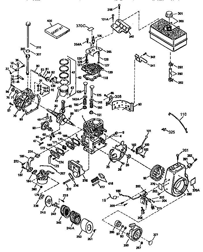 Engine (71/143) 143.969001 Diagram and Parts List for 143969001  Craftsman Engine