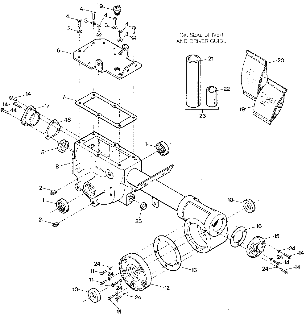 Transmission housing, covers, seals, gaskets & plugs Diagram and Parts List for 98729904  Craftsman Tiller
