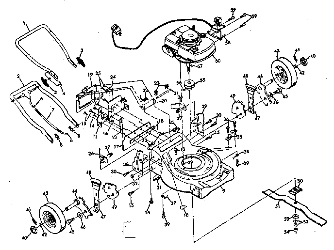 Mower Deck Diagram and Parts List for 131974402  Craftsman Lawn Mower