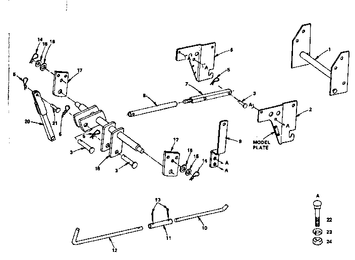 Lift Mechanism - Model Number 486.254050 Diagram and Parts List for 486254020  Craftsman Snow Blower