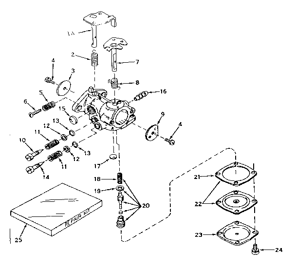 Carburetor Diagram and Parts List for 143574092  Craftsman Engine