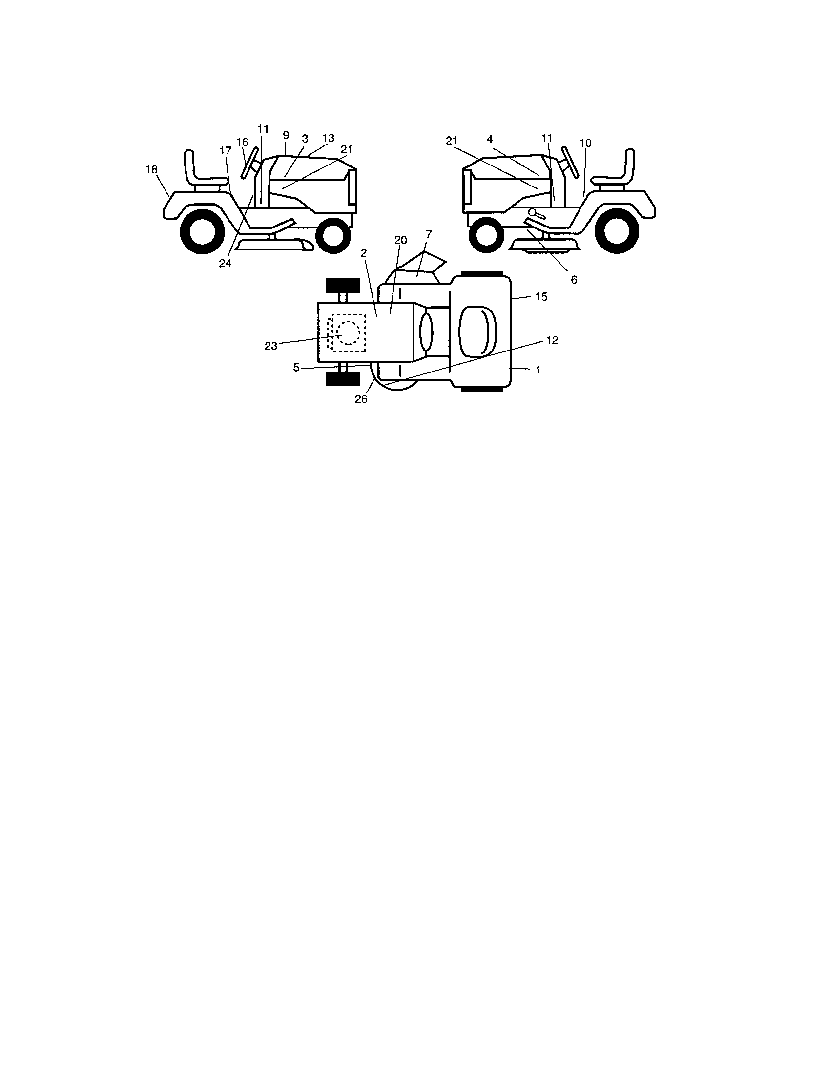 Decals Diagram and Parts List for 917273634  Craftsman Lawn Tractor