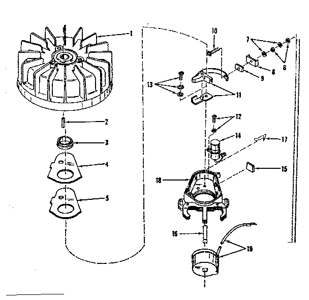 Magneto No. 27517 Diagram and Parts List for 14390020  Craftsman Engine