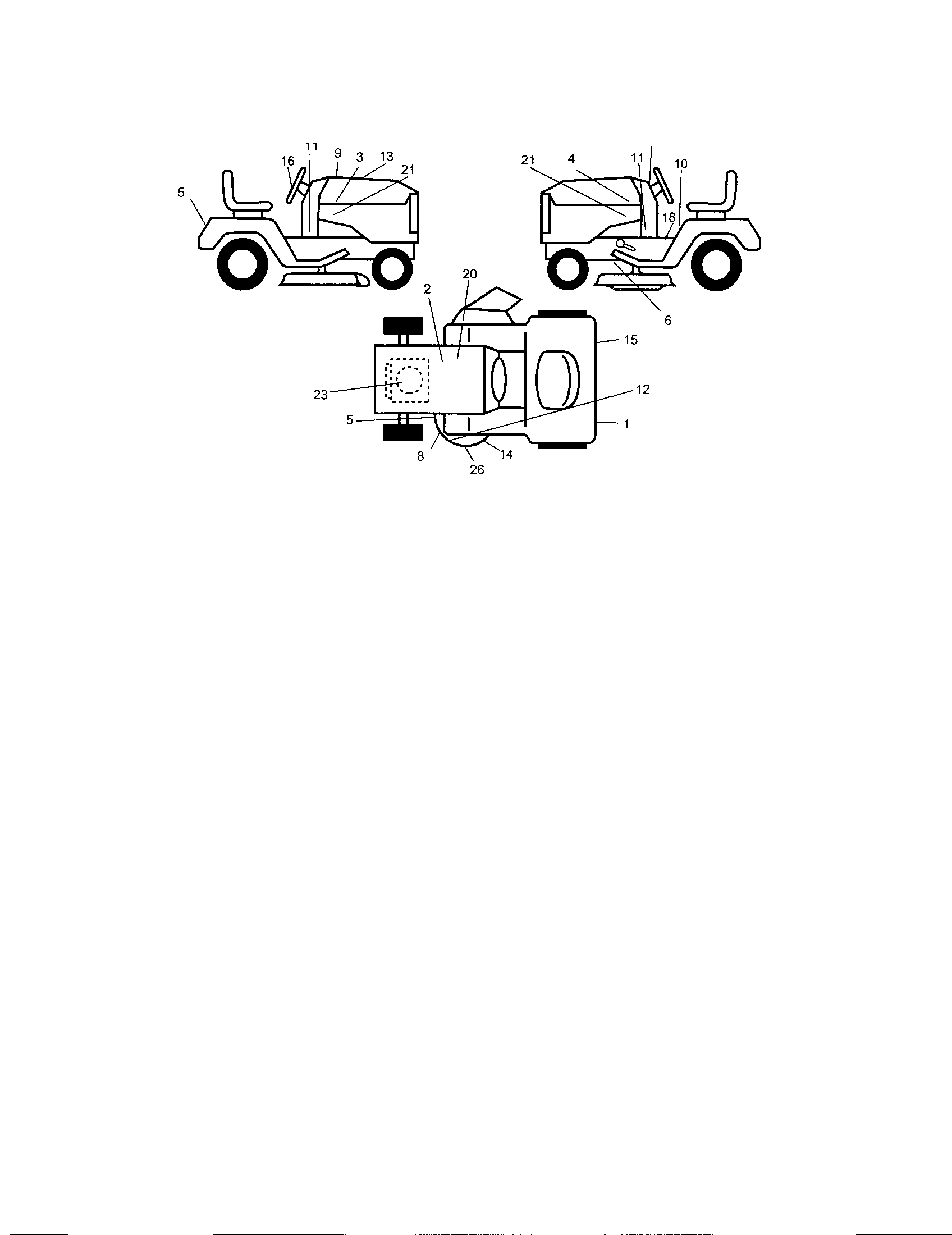 Decals Diagram and Parts List for 917273600  Craftsman Lawn Tractor