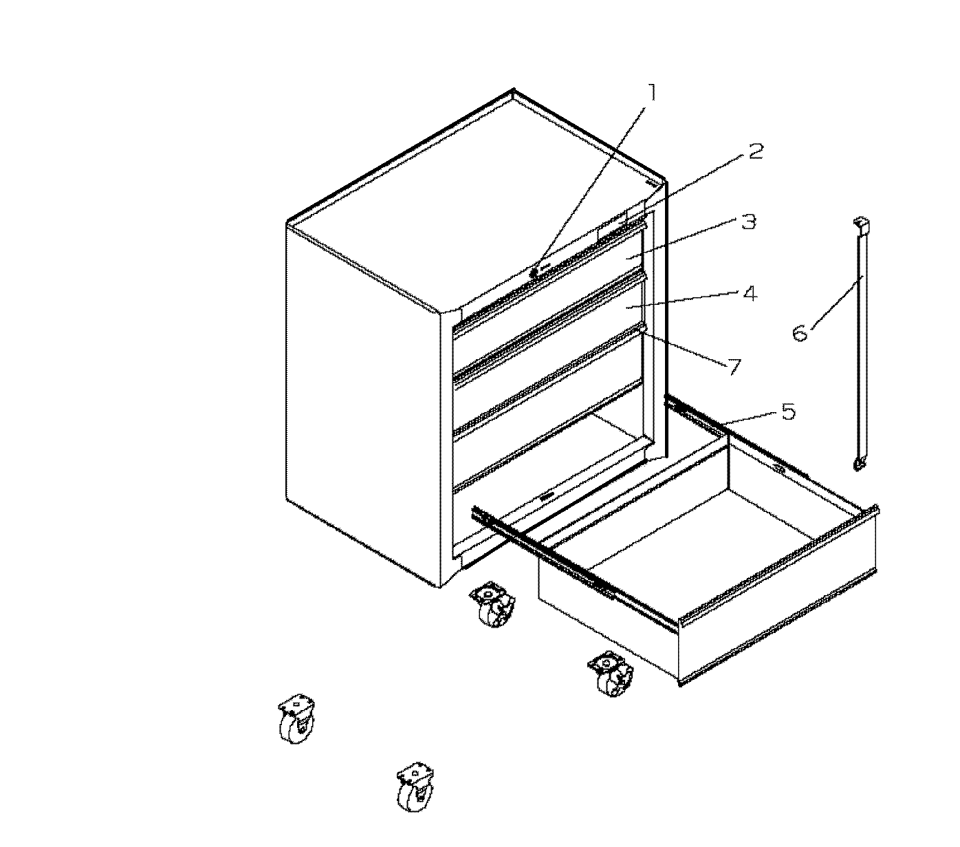 Main Assy Diagram and Parts List for 70670950  Craftsman Tool Stand & Cart