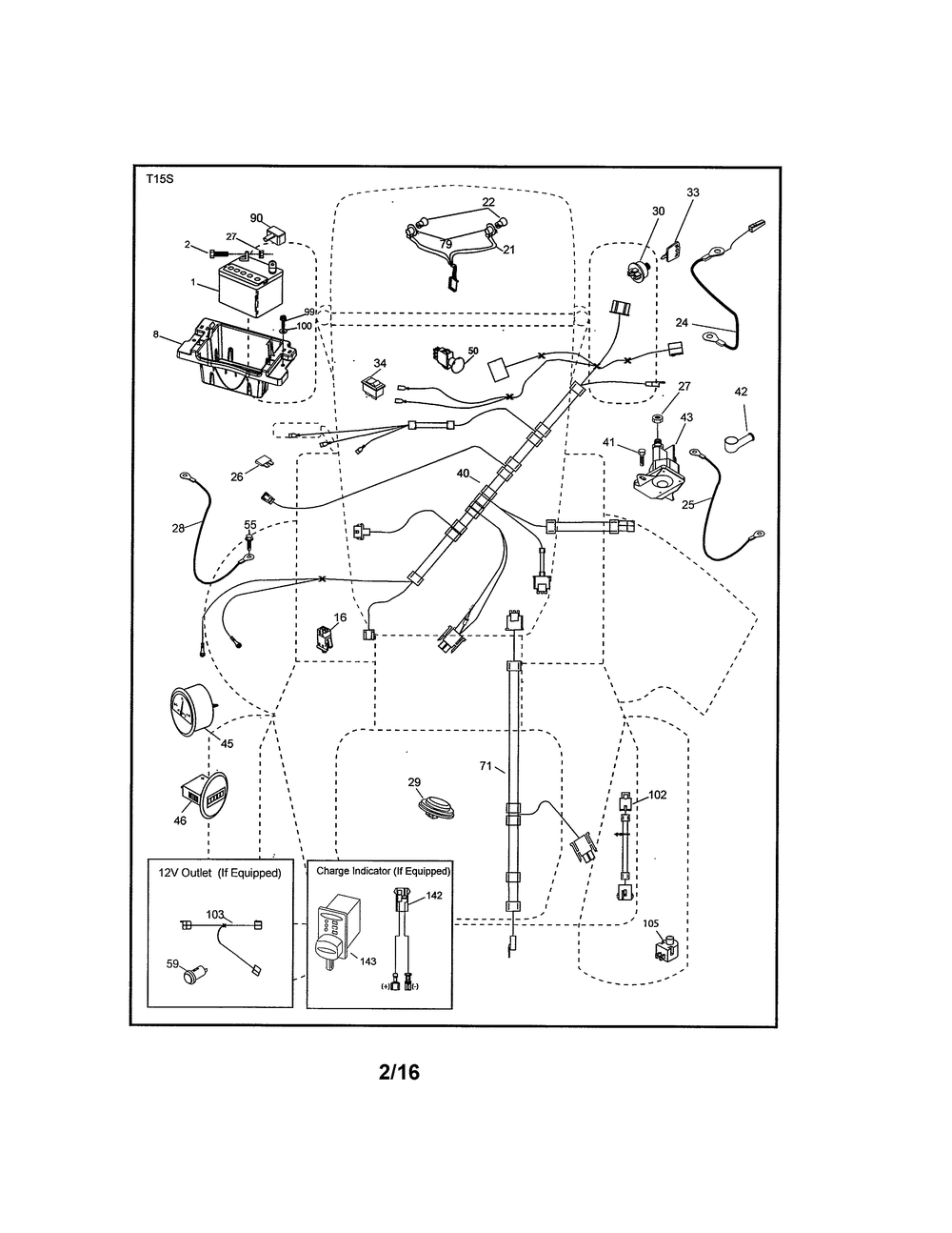 Electrical Diagram and Parts List for 917986421  Craftsman Lawn Tractor