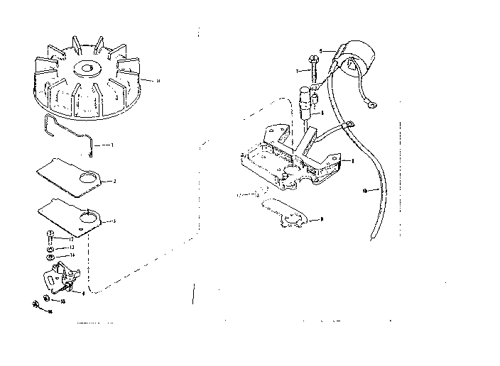Magneto Diagram and Parts List for 91761402  Craftsman Chainsaw