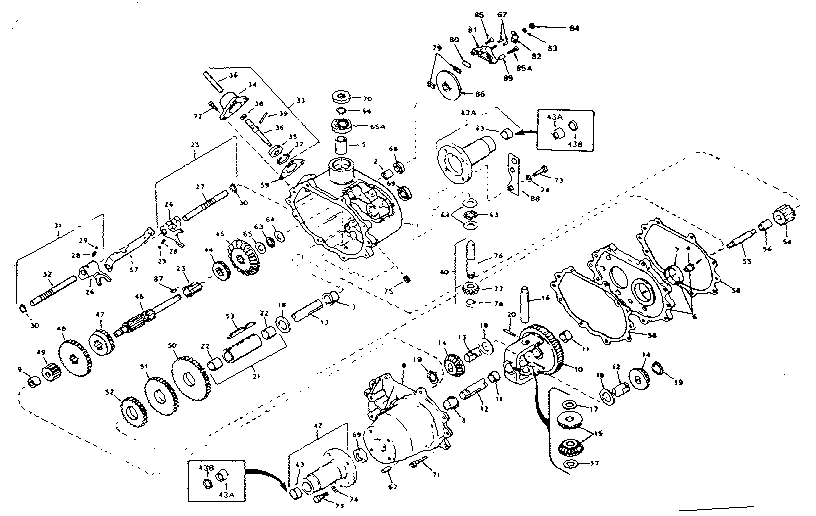 Transaxle No. 79412 Diagram and Parts List for 536250930  Craftsman Lawn Tractor