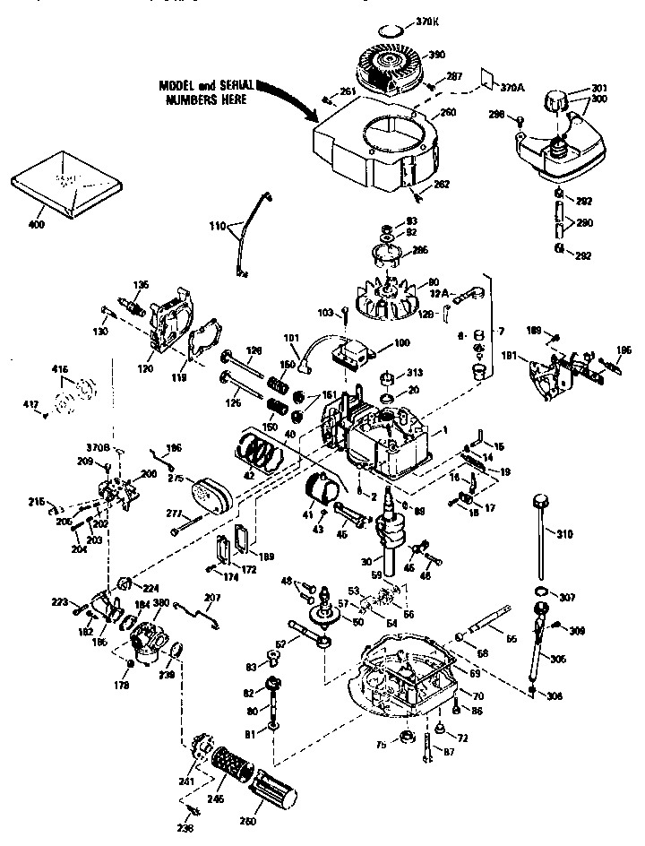 Engine 143.964504 (71/143) Diagram and Parts List for 143964504  Craftsman Engine