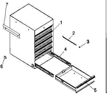 Cabinet Parts Diagram and Parts List for 706619130  Craftsman Tool Stand & Cart