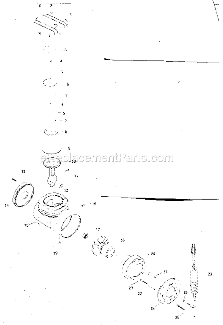 Page A Diagram and Parts List for 283150551  Craftsman Compressor