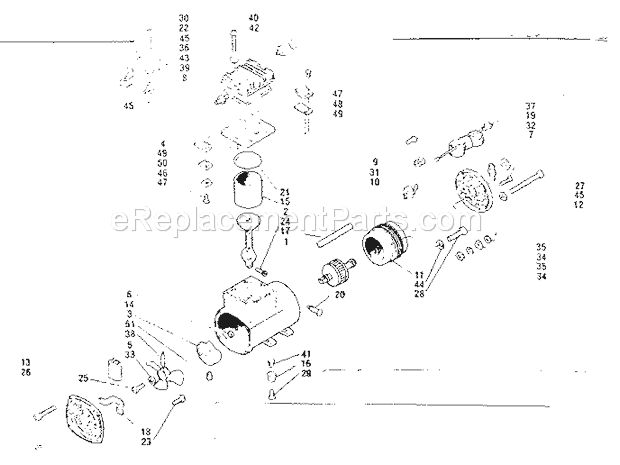 Page A Diagram and Parts List for 283150571  Craftsman Compressor