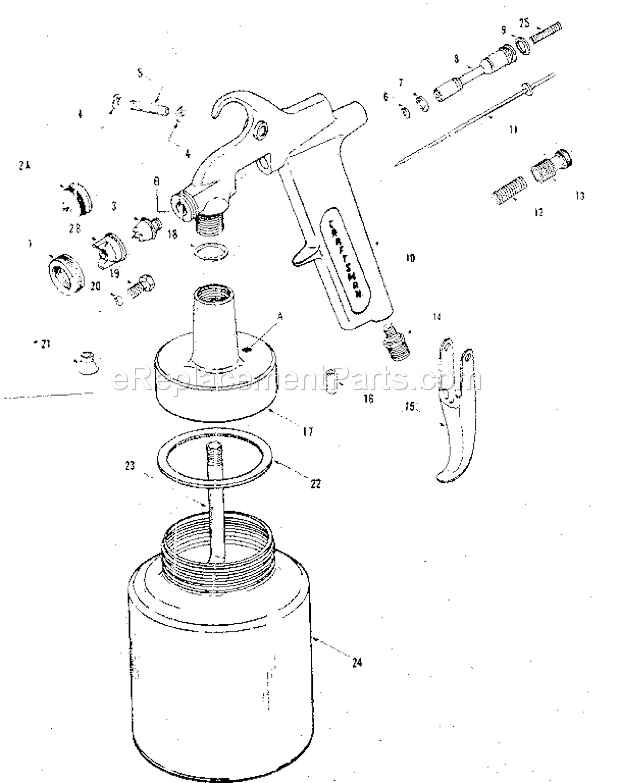 Page A Diagram and Parts List for 283155831  Craftsman Paint Sprayer