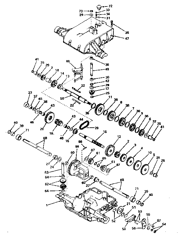 Replacement Parts Diagram and Parts List for 143808  Craftsman Lawn Tractor