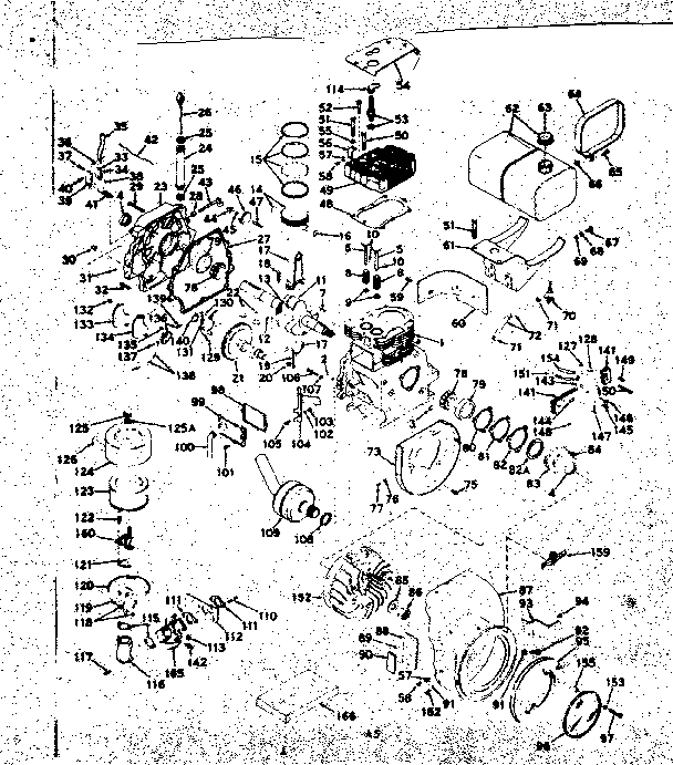 Basic Engine Diagram and Parts List for 143579082  Craftsman Engine