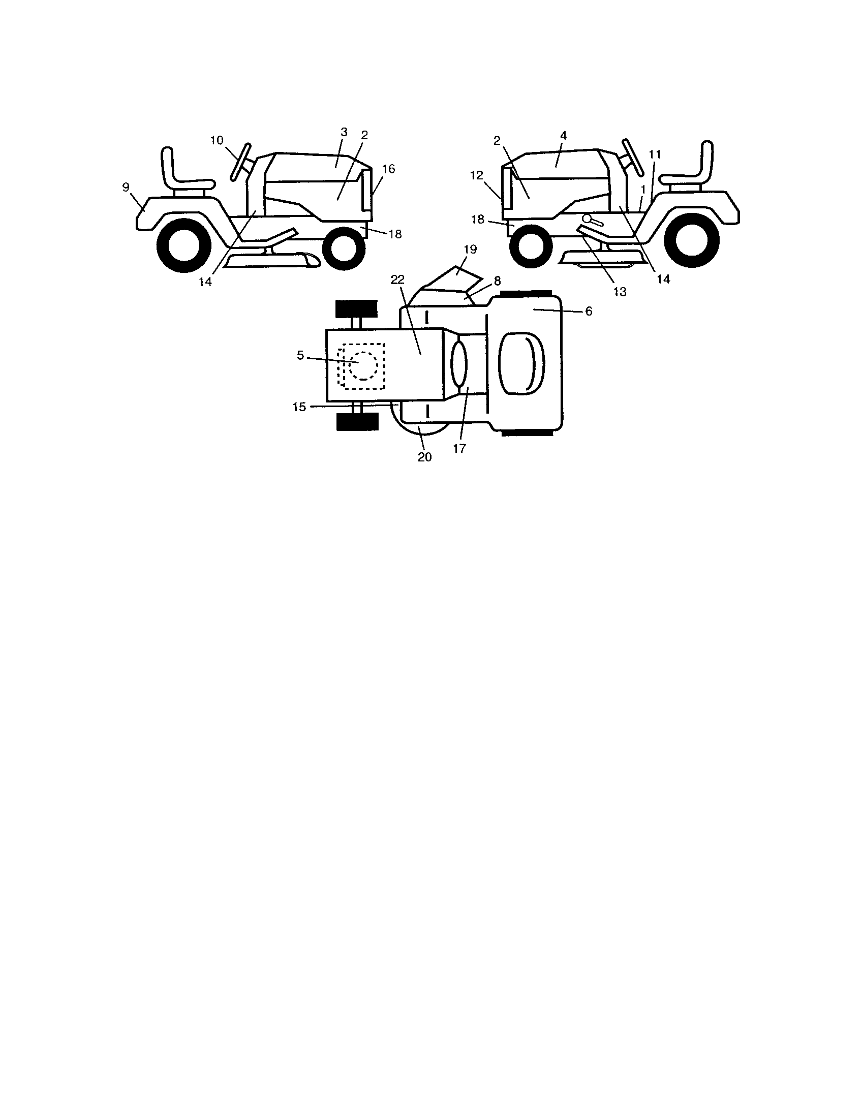 Decals Diagram and Parts List for 917277240  Craftsman Lawn Tractor