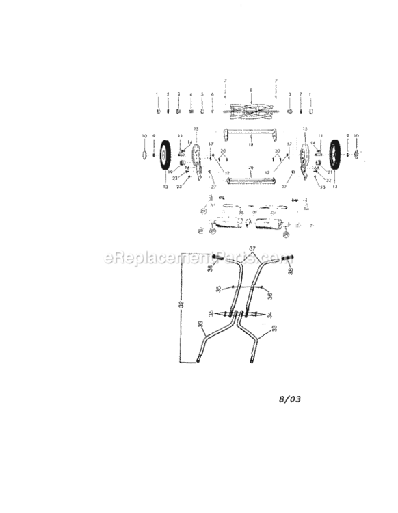 Page A Diagram and Parts List for 291376101  Craftsman Lawn Mower