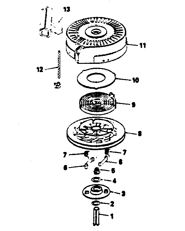 Rewind Starter No. 590621 Diagram and Parts List for 143374222  Craftsman Engine